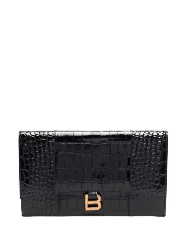 Balenciaga Hourglass flat clutch bag