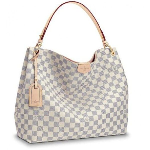 Graceful MM Damier Azur Canvas Rose Ballerine N42233