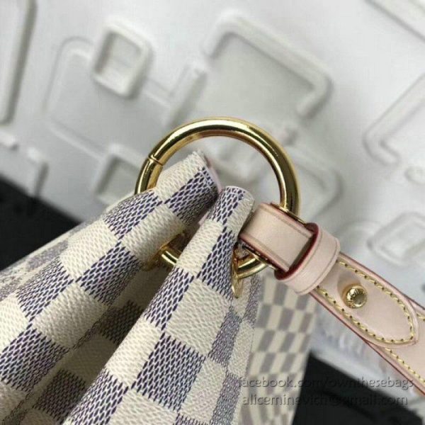 Graceful MM Damier Azur Canvas Rose Ballerine N42233 - Image 2