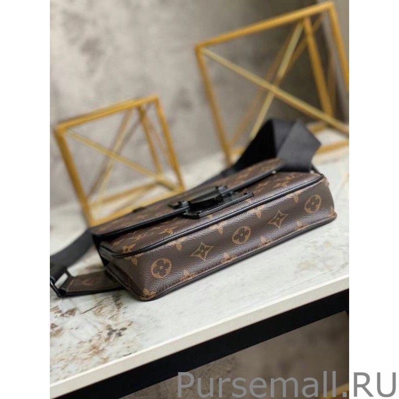 S Lock Sling Bag Monogram Macassar M45807 - Image 4