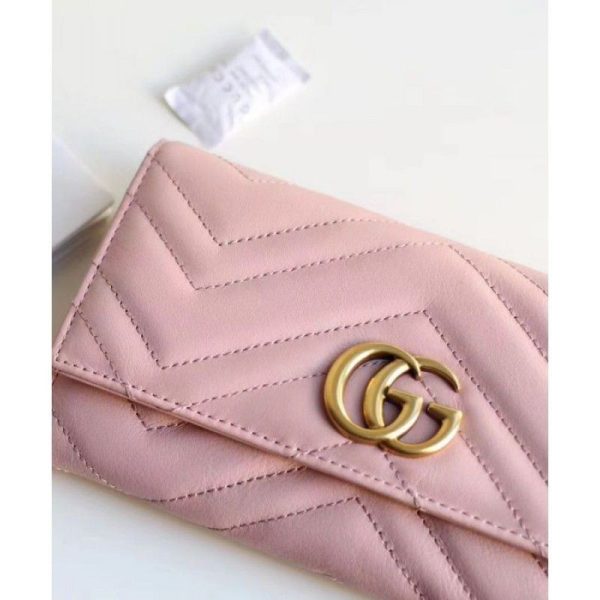 GG Marmont continental wallet 443436 Pink - Image 5