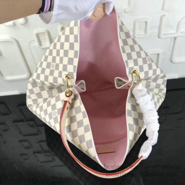 Graceful MM Damier Azur Canvas Rose Ballerine N42233 - Image 7