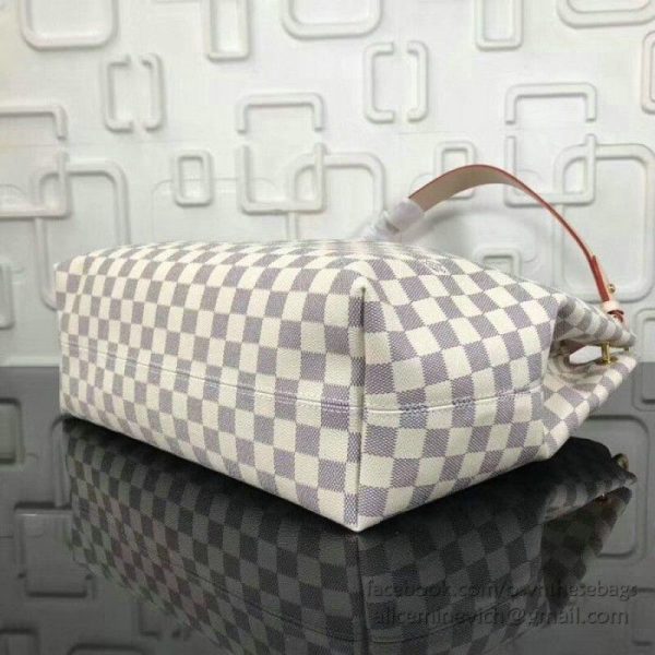 Graceful MM Damier Azur Canvas Rose Ballerine N42233 - Image 8