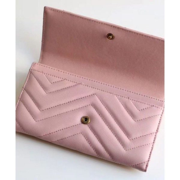 GG Marmont continental wallet 443436 Pink - Image 8