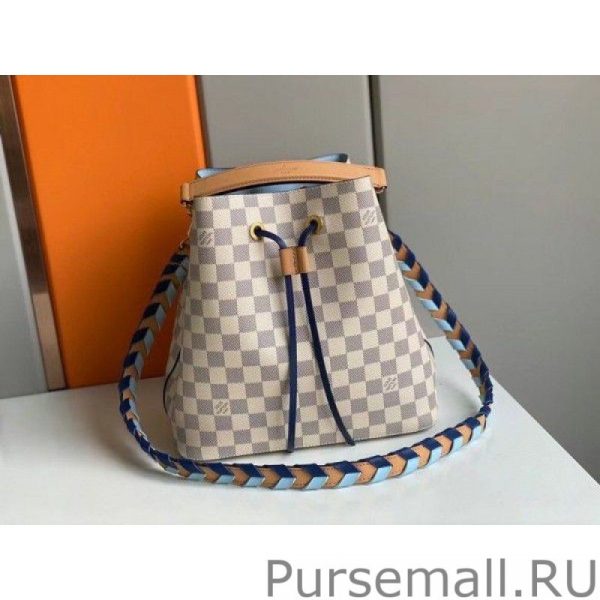 Damier Azur NeoNoe MM With Braided Strap N50042 - Image 8