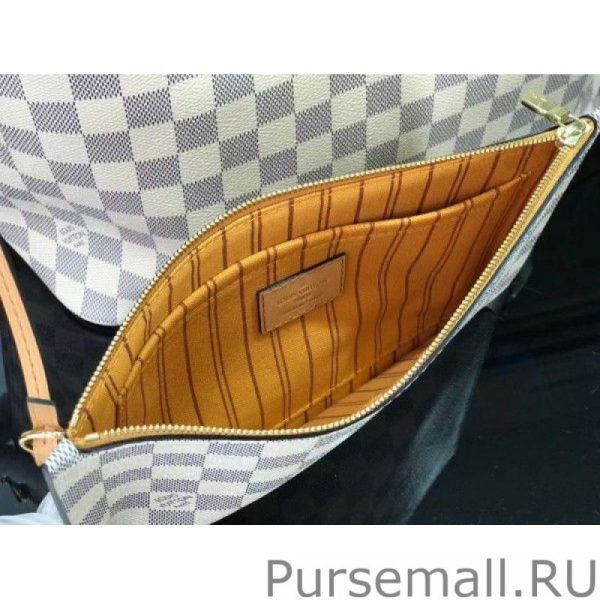 Damier Azur Neverfull MM Bag With Braided Strap N50047 - Image 9