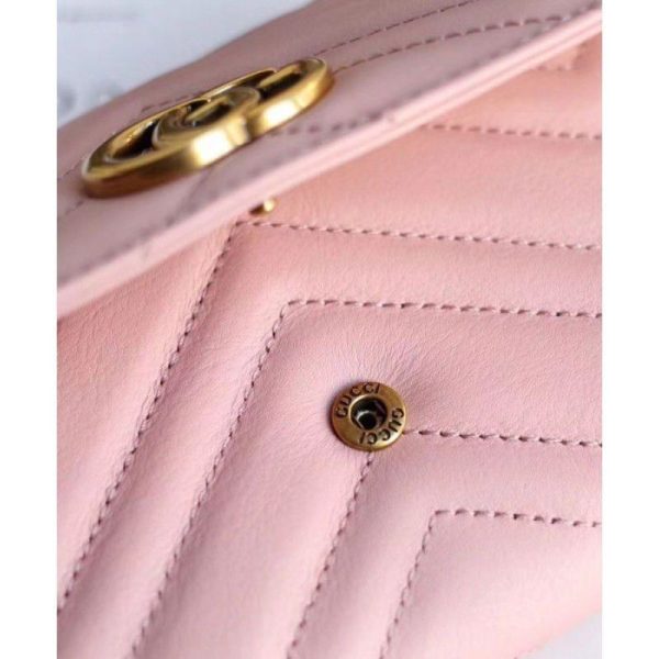 GG Marmont continental wallet 443436 Pink - Image 9