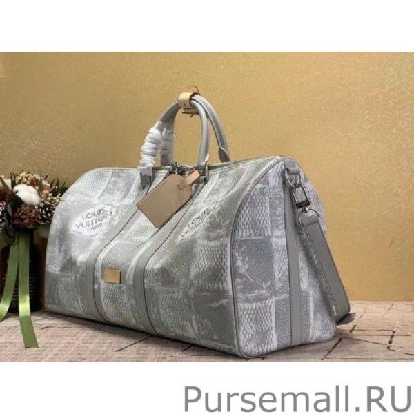 Keepall Bandouliere 50 Damier Salt N50069 - Image 9