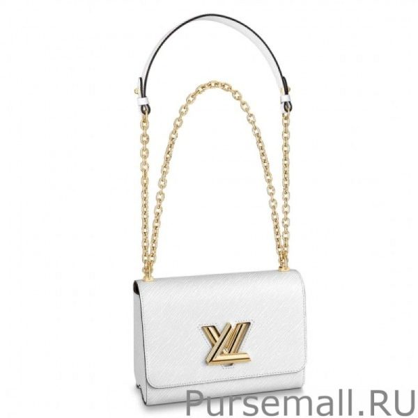 Twist MM Bag In White Epi Leather M55513