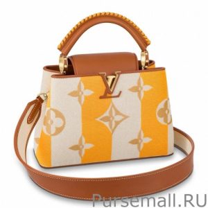 Capucines BB Bag In Striped Canvas M57651