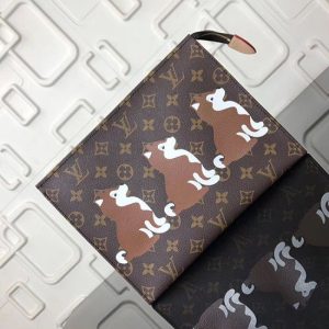 Dog Print Pochette Voyage MM M61692
