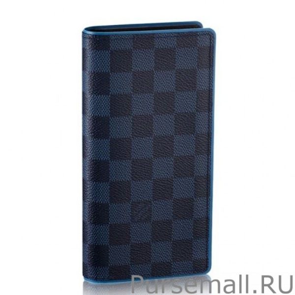 Brazza Wallet Damier Cobalt N63243