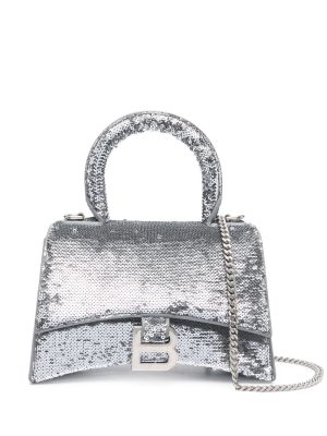 Balenciaga Hourglass XS sequin-embellished bag