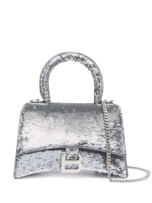 Balenciaga Hourglass XS sequin-embellished bag