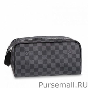 Dopp Kit Toilet Pouch Damier Graphite N40127