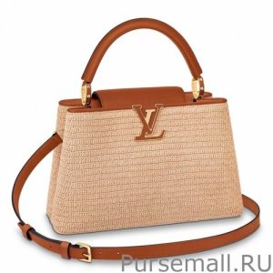 Capucines MM Bag In Braided Raffia M57649