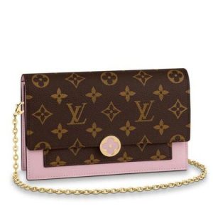 Flore Chain Wallet Monogram Canvas M67405 Pink