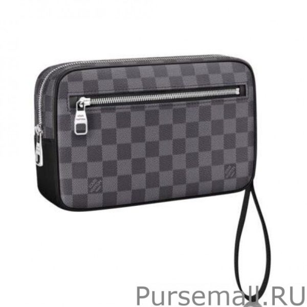 Kasai Clutch Damier Graphite N41664
