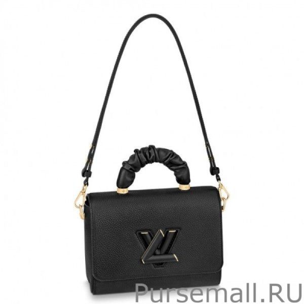 Twist MM Bag In Black Taurillon M58688