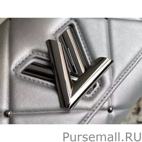 Twist PM Bag In Silver Lambskin M59031 - Image 2