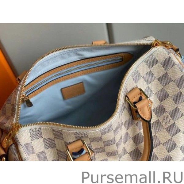 Damier Azur Speedy Bandouliee 30 With Braided Strap N50054 - Image 2