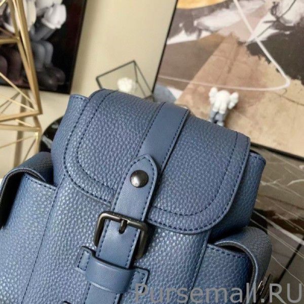 Christopher XS Bag In Navy Blue Leather M58494 - Image 2