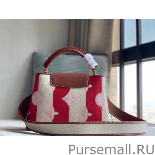 Capucines BB Bag In Striped Canvas M57734 - Image 2
