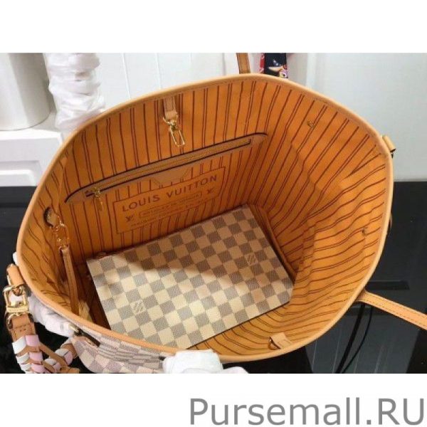 Damier Azur Neverfull MM Bag With Braided Strap N50047 - Image 3