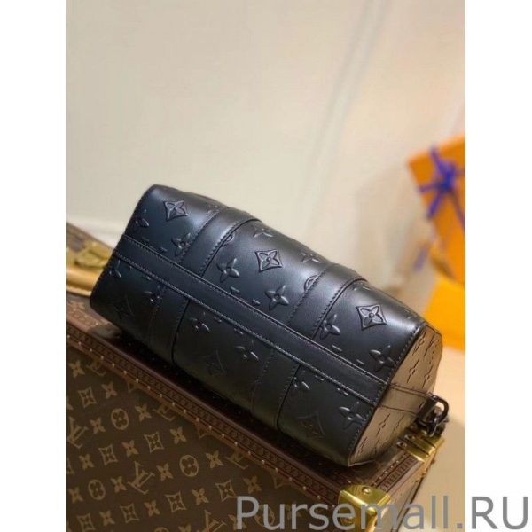 City Keepall Bag In Monogram Seal Leather M57955 - Image 3