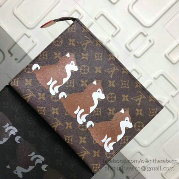 Dog Print Pochette Voyage MM M61692 - Image 3