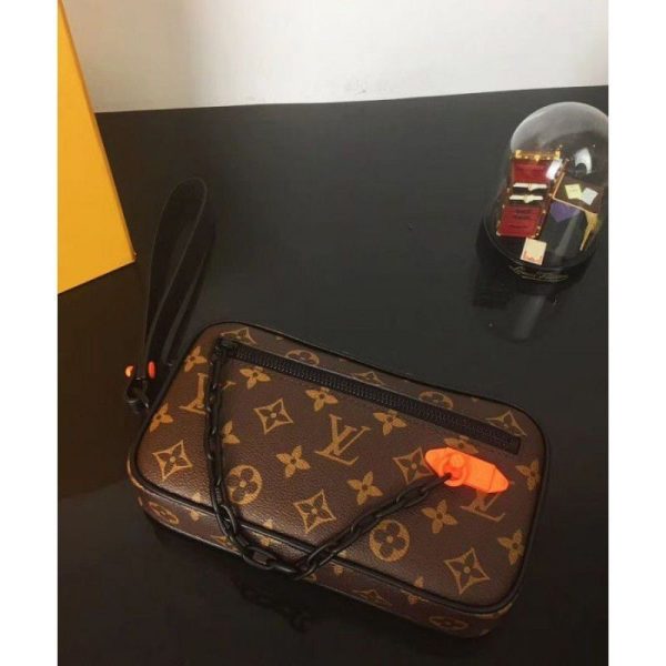 Men Virgil Abhol Chain Clutch M44458 Brown - Image 3
