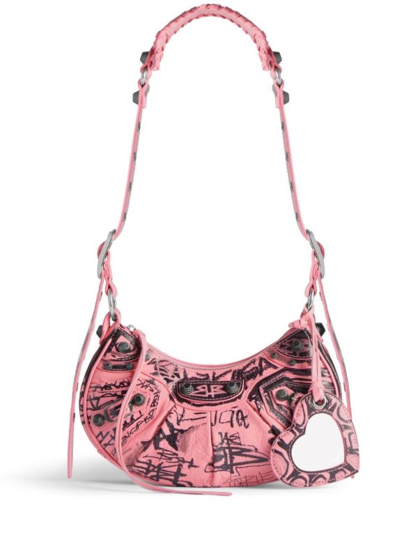 Balenciaga Le Cagole XS Graffiti shoulder bag