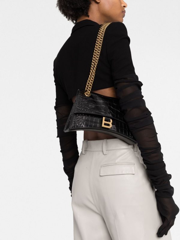 Balenciaga Crush small leather shoulder bag - Image 3