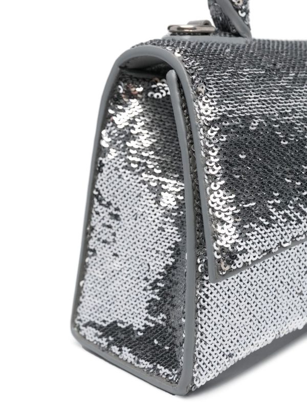 Balenciaga Hourglass XS sequin-embellished bag - Image 4