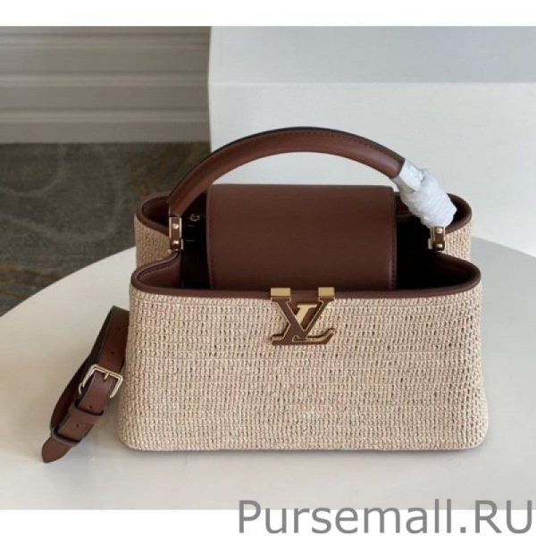 Capucines MM Bag In Braided Raffia M57649 - Image 4