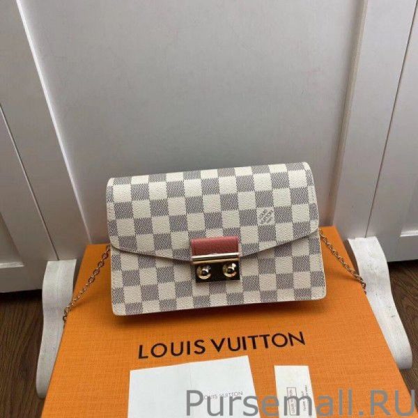 Croisette Chain Wallet Damier Azur N60358 - Image 4