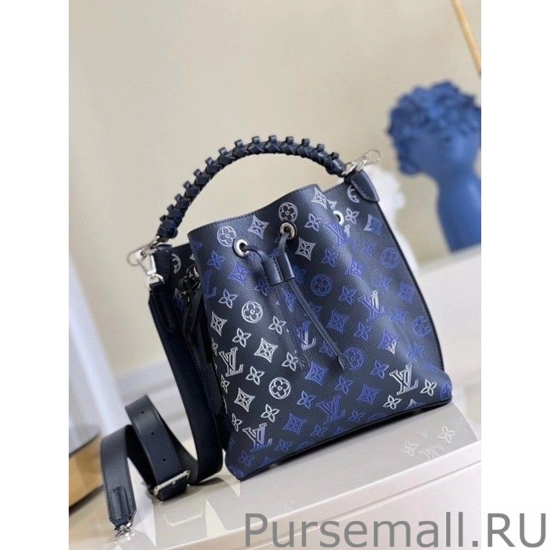 Muria Bag In Blue Mahina Leather M59554 - Image 4