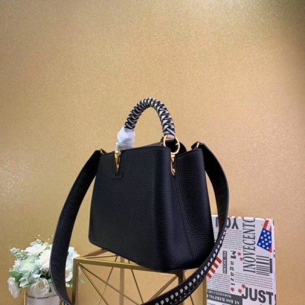 Capucines PM Bag With Braided Handle M55083 Black - Image 4