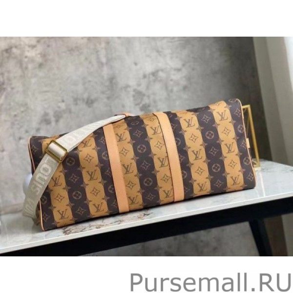 Keepall Bandouliere 50 Monogram Stripes Eclipse M45967 - Image 4