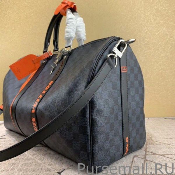 Keepall Bandouliere 45 Damier Cobalt Race N40166 - Image 4
