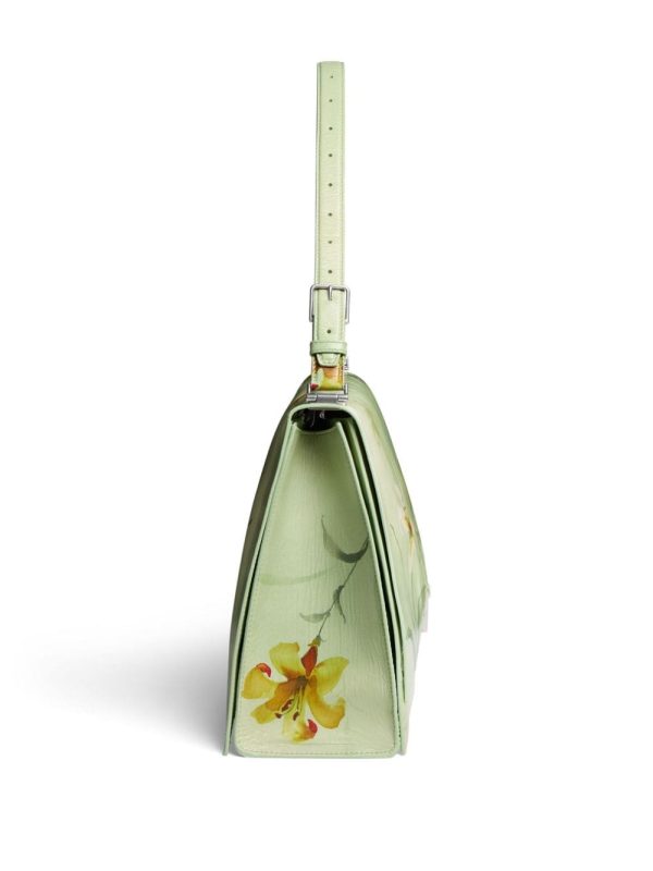 Balenciaga large Crush floral-print shoulder bag - Image 6