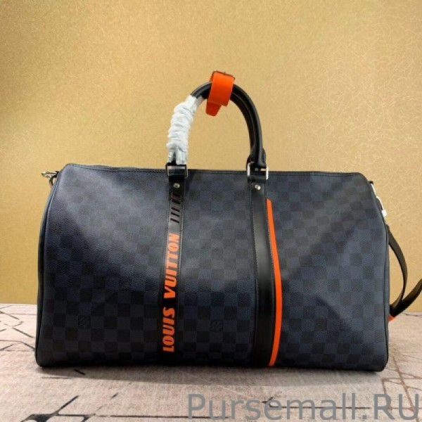 Keepall Bandouliere 45 Damier Cobalt Race N40166 - Image 5