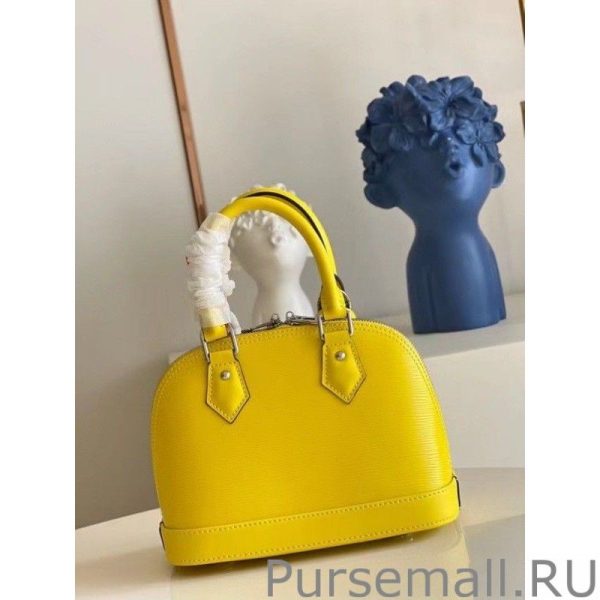 Epi Alma BB Bag With Jacquard Strap M57446 - Image 5