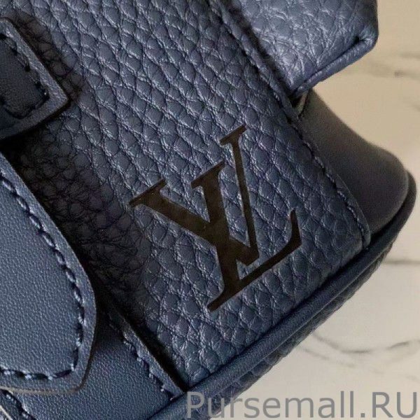 Christopher XS Bag In Navy Blue Leather M58494 - Image 5