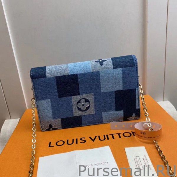 Flore Chain Wallet Monogram Denim M69036 - Image 5