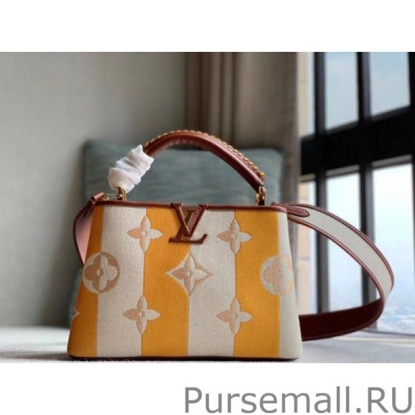 Capucines BB Bag In Striped Canvas M57651 - Image 5
