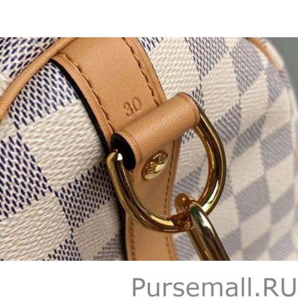 Damier Azur Speedy Bandouliee 30 With Braided Strap N50054 - Image 5
