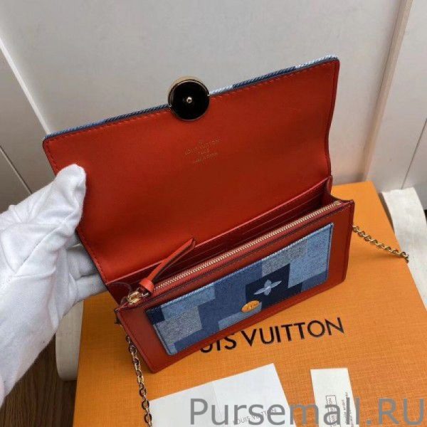Flore Chain Wallet Monogram Denim M69036 - Image 6