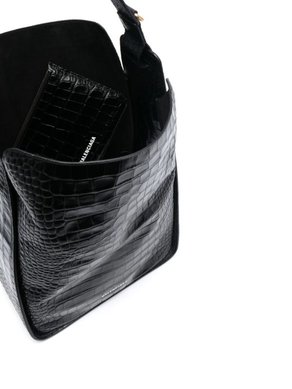 Balenciaga XX Flap crocodile embossed leather shoulder bag - Image 6