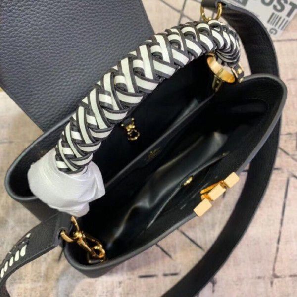 Capucines PM Bag With Braided Handle M55083 Black - Image 6